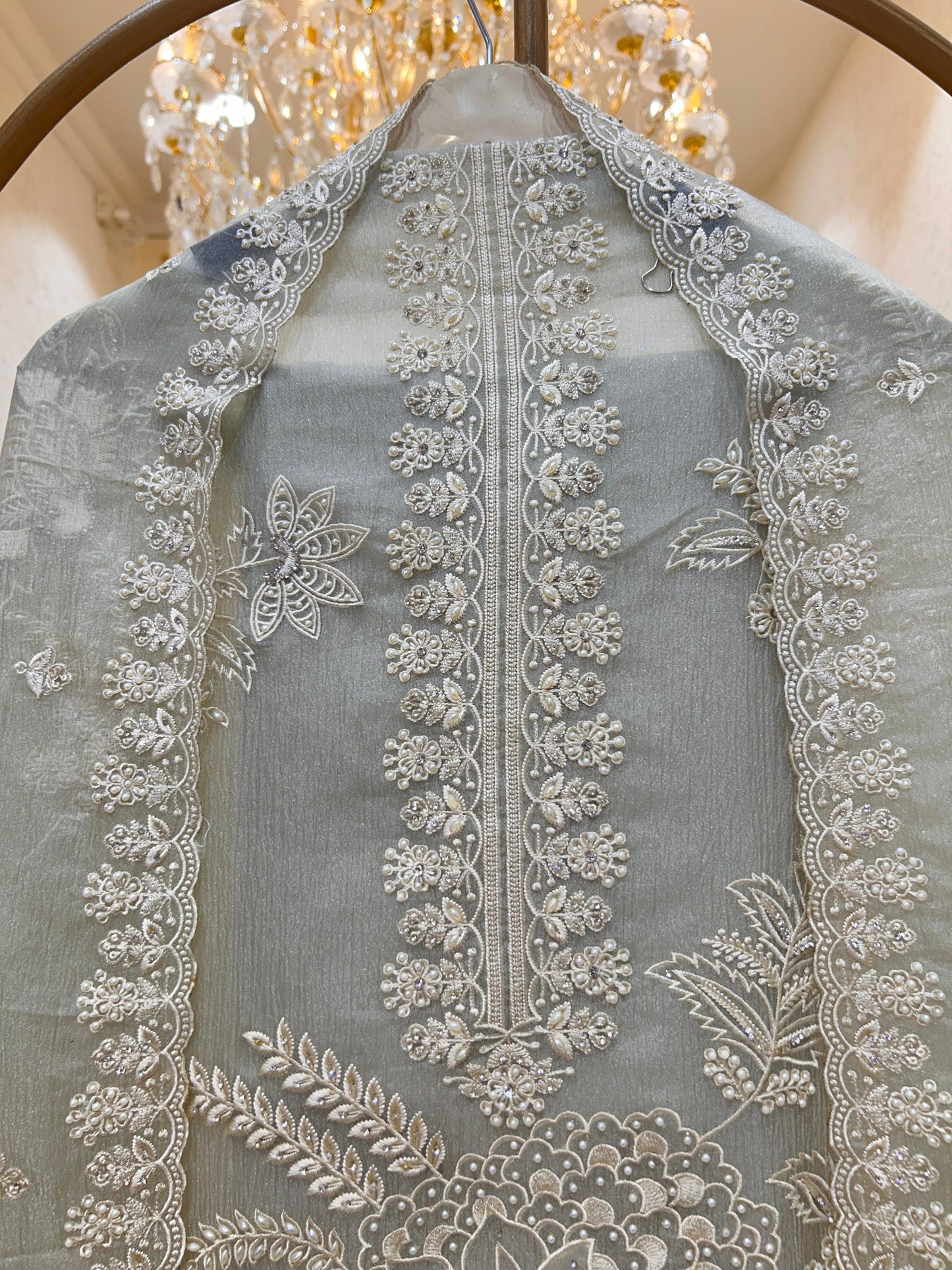 Mehrzeen Appliqué Tissue Suit
