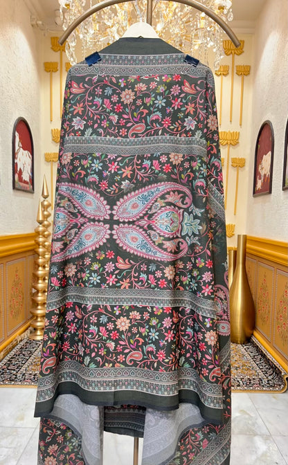 Rivaya Pashmina Loom Suit (Olive Green)