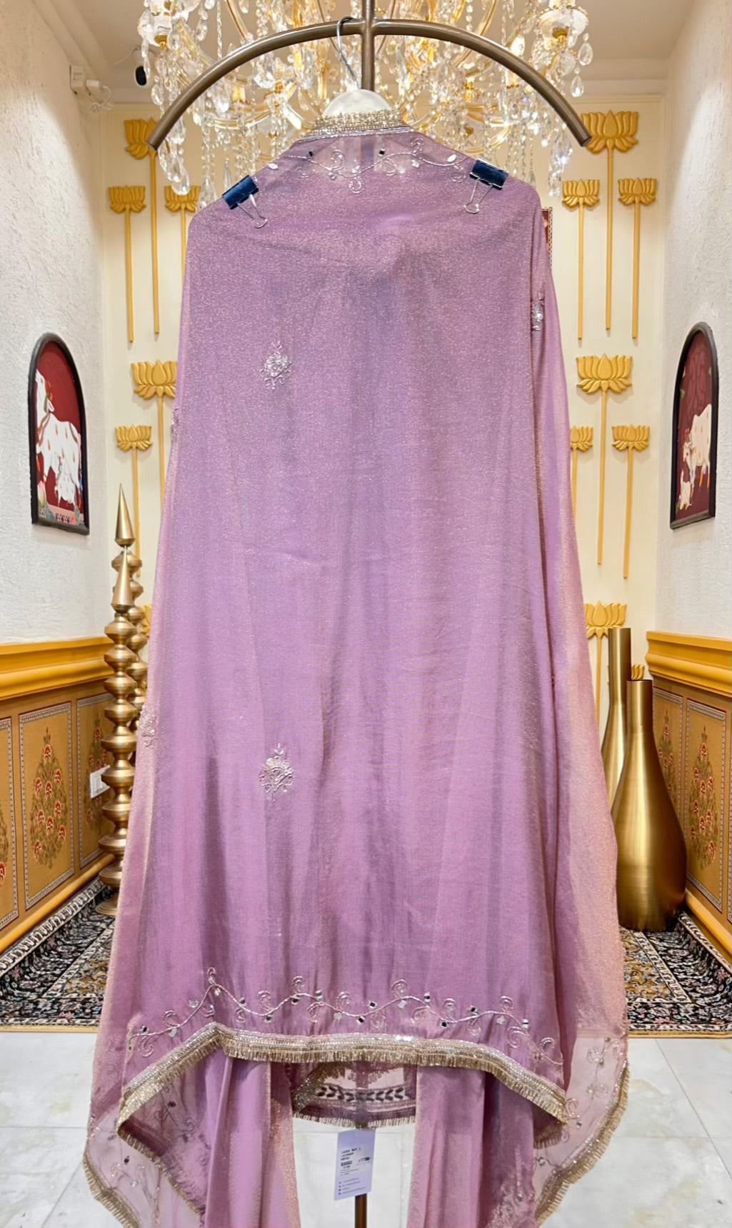 Ruhmehar Sheesha Kinari Suit (Lavender)