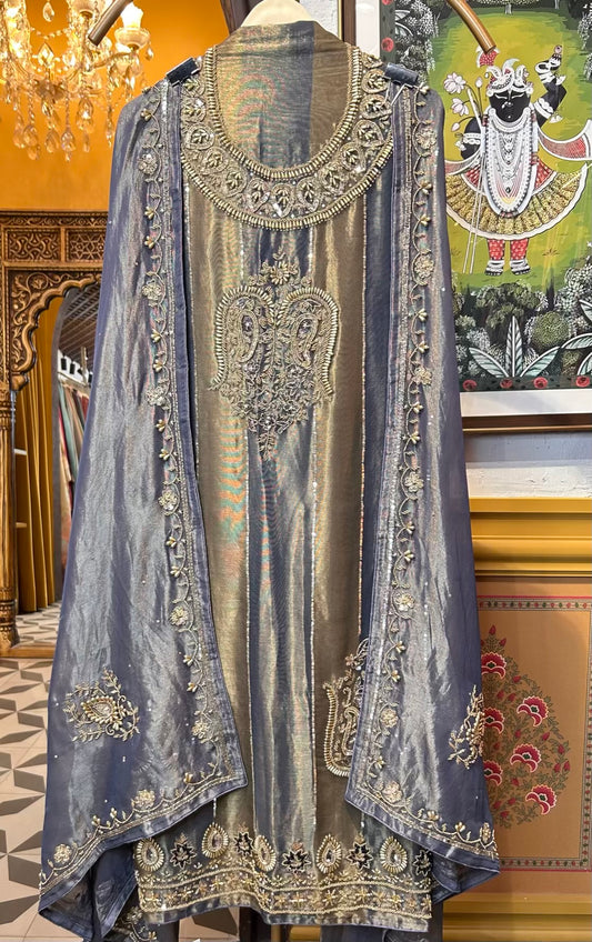 Serazia Organza Suit (Blue)