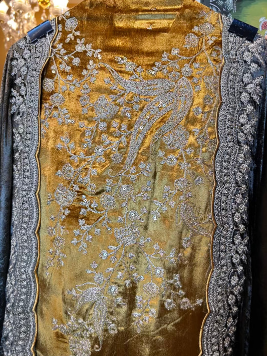 Noormira Velvet Suit (Mustard)