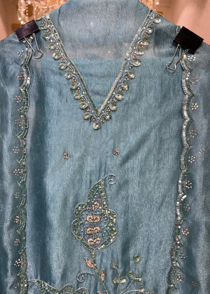 Ayleen Shimmer Stone Suit (Peacock Blue)