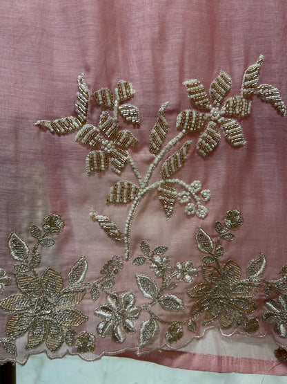 Aavira Mul Chanderi Suit (Pink)