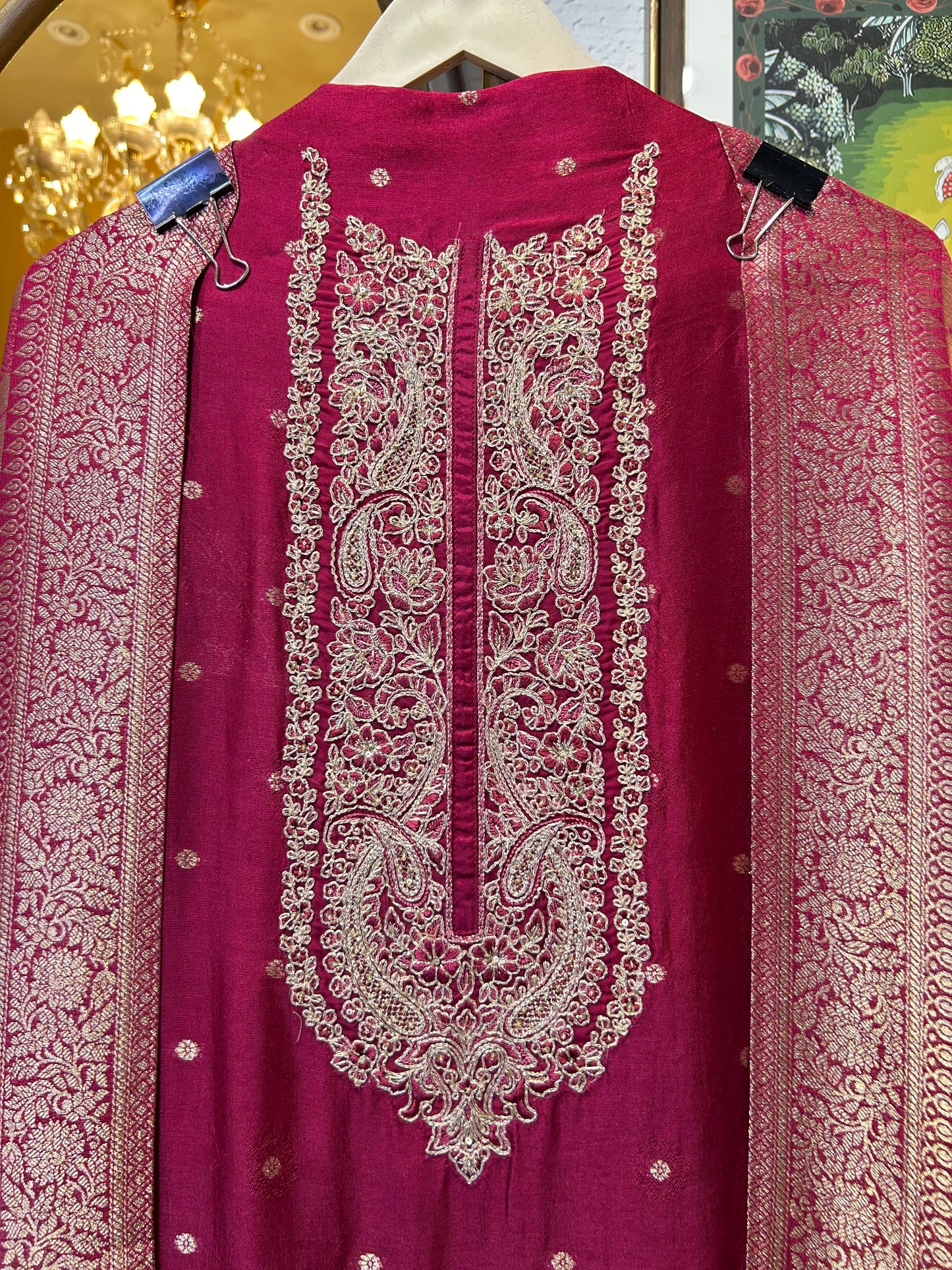 Oravielle Banaras Silk Suit