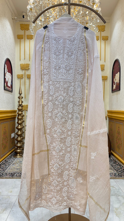 Zehvika Handcrafted Chanderi Suit