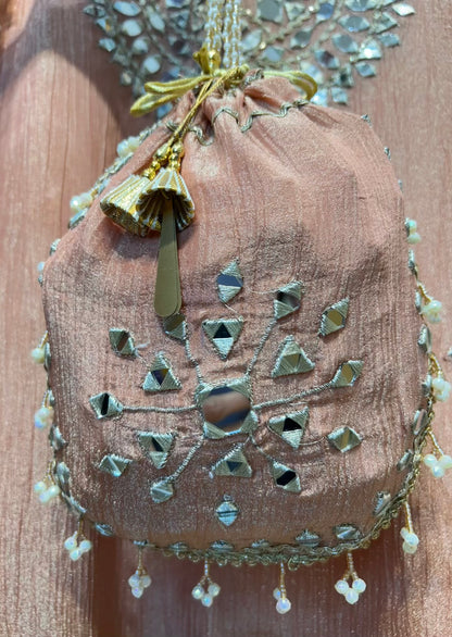 Zarveen Dori Mirror Corset Set (Peach)