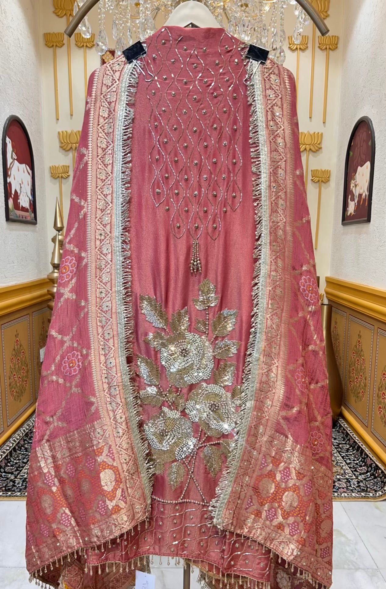 Afsara Kinari Luxe Suit (Pink)