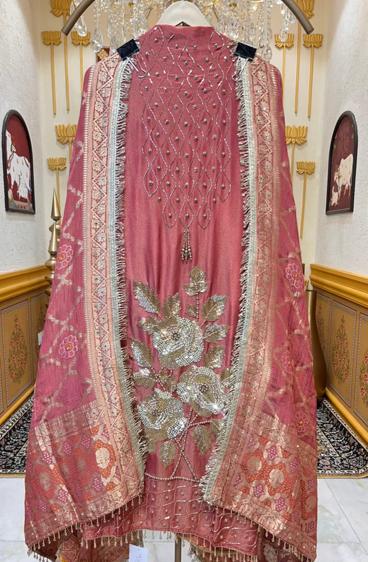 Afsara Kinari Luxe Suit (Pink)