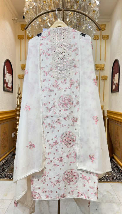 Zarifa Olive Naqsh Suit