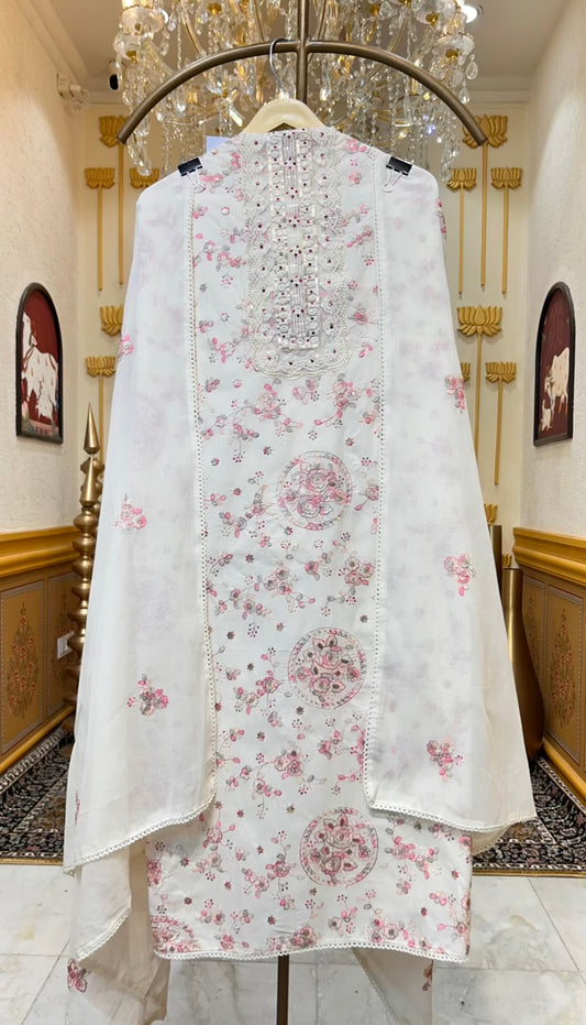 Zarifa Olive Naqsh Suit