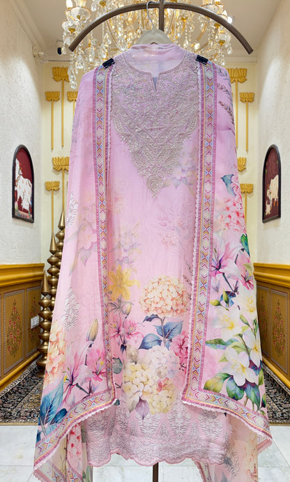 Aabroo Bloom Printed Suit