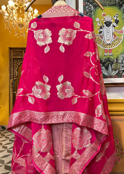 Saanviya Organza Suit (Pink)