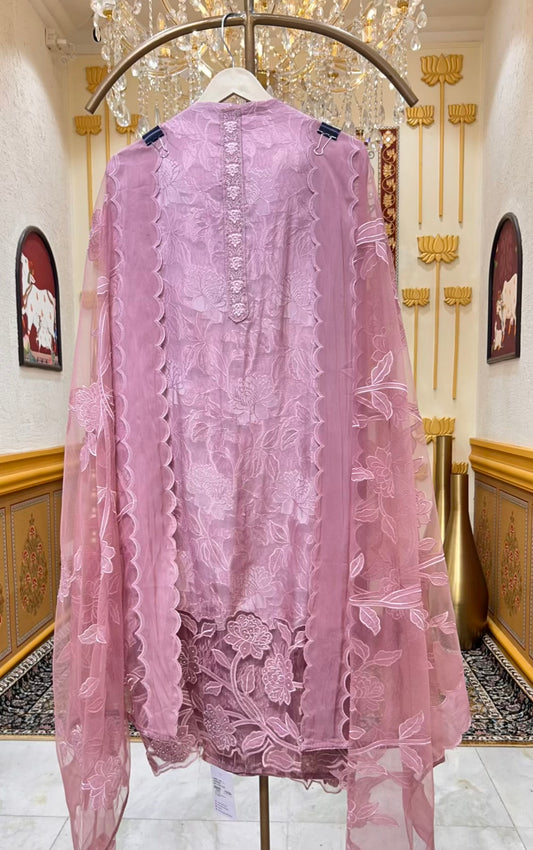 Elina Appliqué Veil Suit (Lavender)