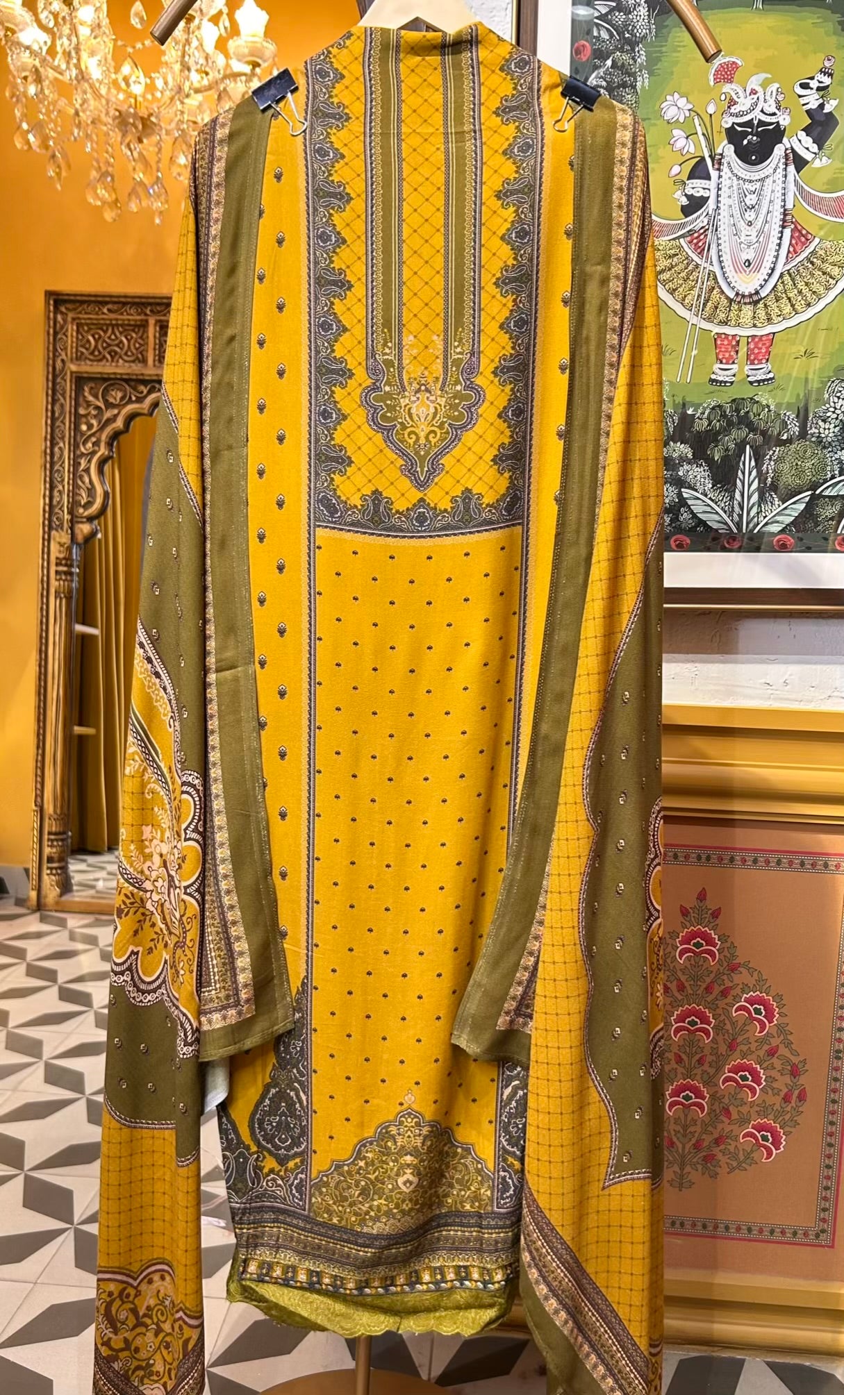 Rimzara Kashmiri Suit (Mustard)