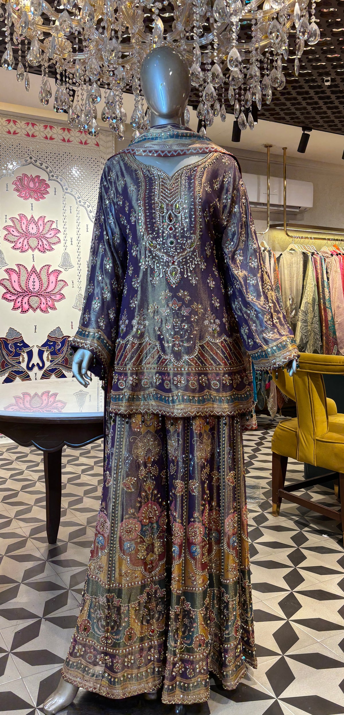 Samaira Kundan Sharara Set