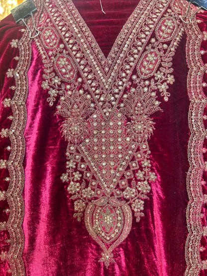 Vareesha Velvet Suit