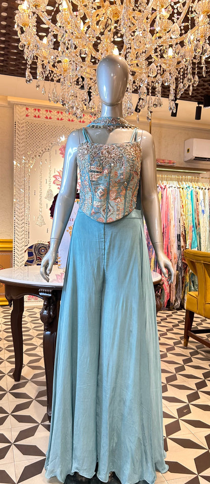 Rangmahal Crop Top Set