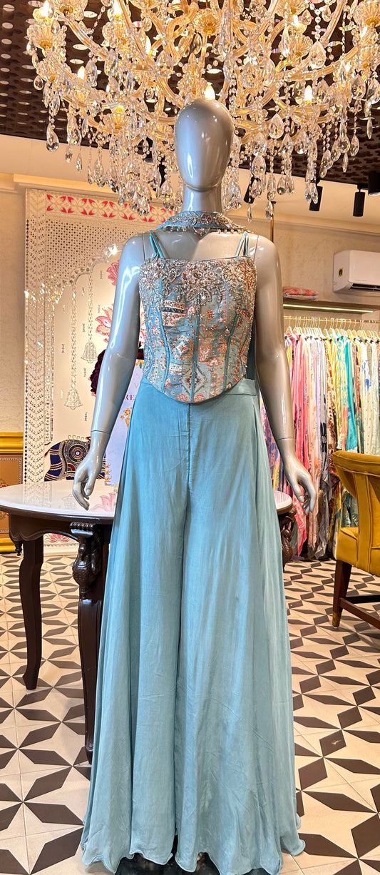 Rangmahal Crop Top Set