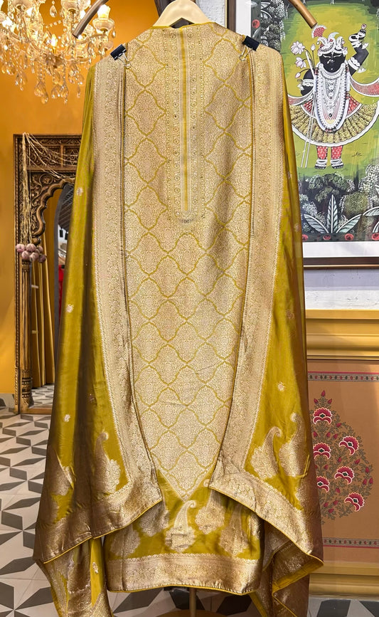 Roopkaar Banarasi Suit (Mustard)