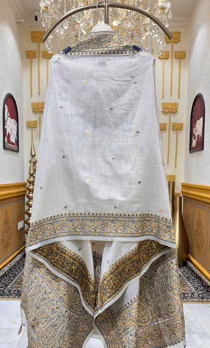 Ishmira Jamdhani Noor Suit (Beige & Black)