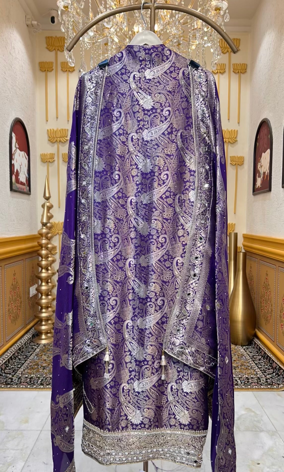 Zayraani Moti Aaina Suit (Purple)