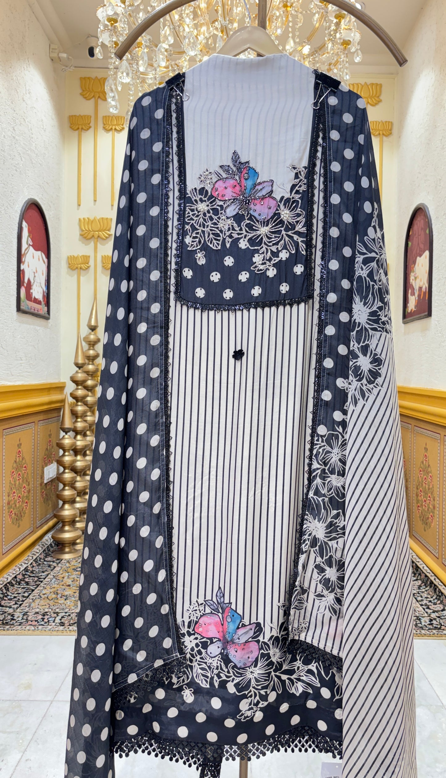 Pearl Aabroo Muslin Suit
