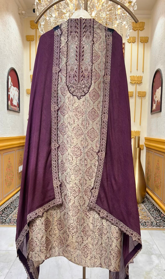 Zehraah Zari Shringaar Suit (Wine)