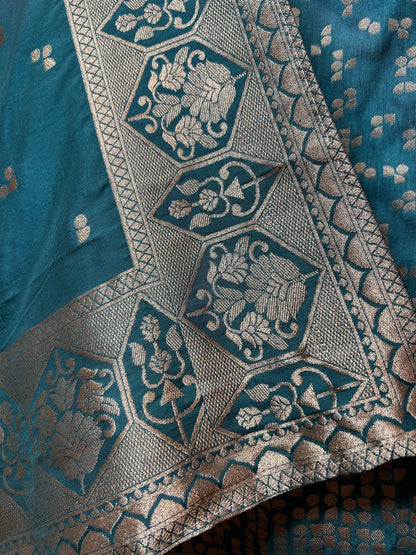 Amaaya Banarasi Silk Suit (Blue)