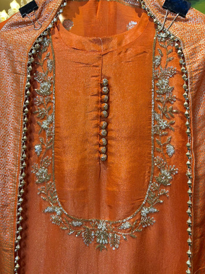 Nayab Jahan Suit (Orange)