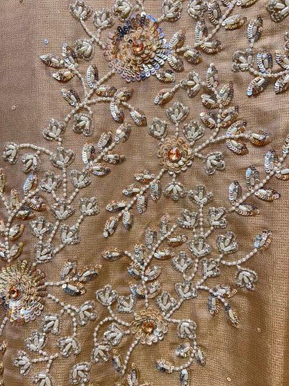 Zehriya Cutdana Veil Suit (Beige)