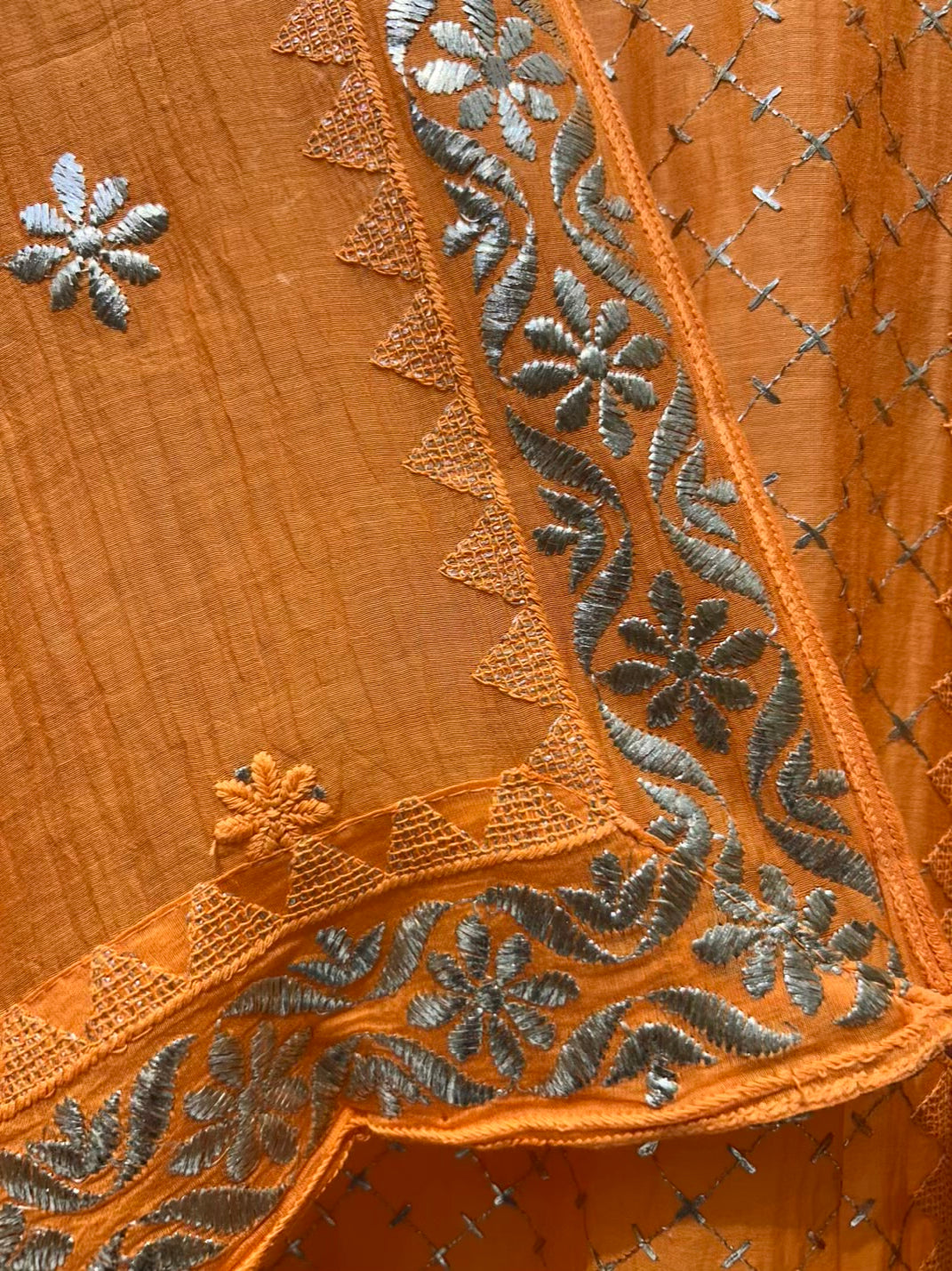 Zoraya Golden Zari Chanderi Suit