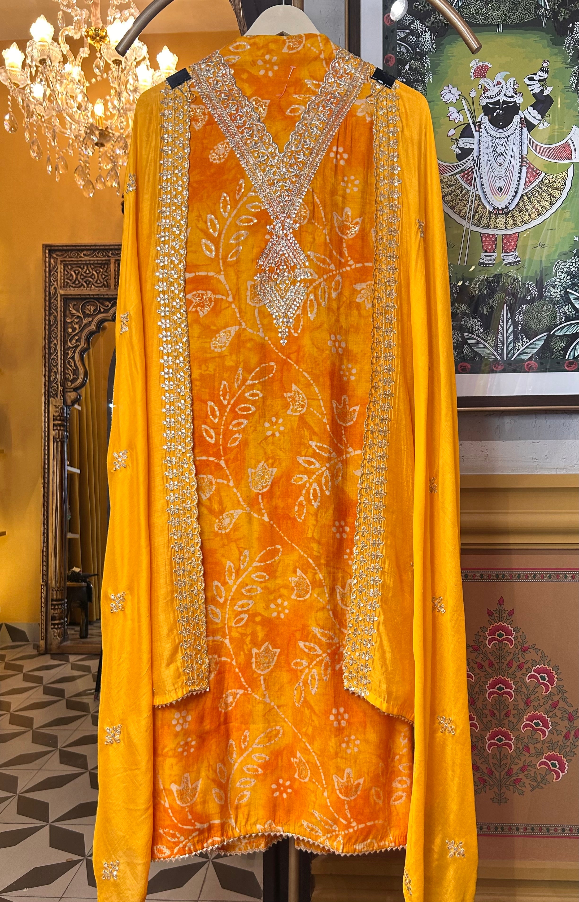 Inaayat Cotton Suit (Yellow)
