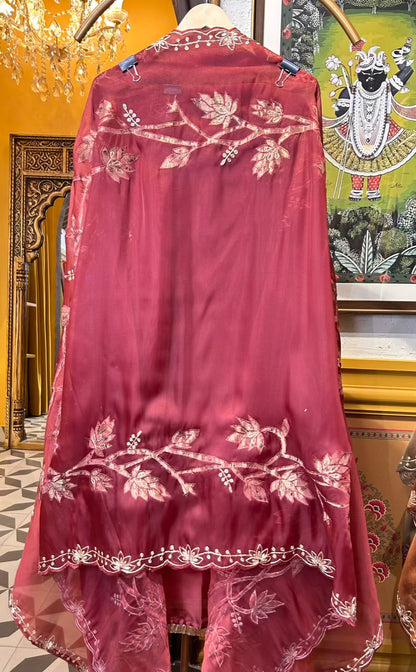 Tavira Organza Suit (Red)