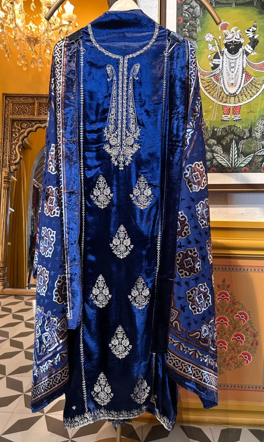 Zarbella Velvet Suit (Blue)