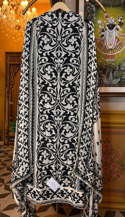 Ilahi Muslin Suit (Black)