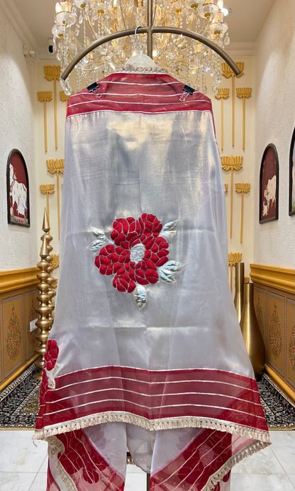Ariyah Appliqué Élan Suit (Ivory & Red)