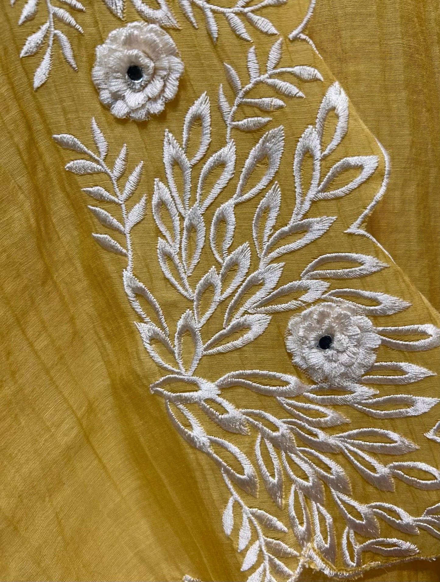 Nazira Resham Mul Suit (Mustard)