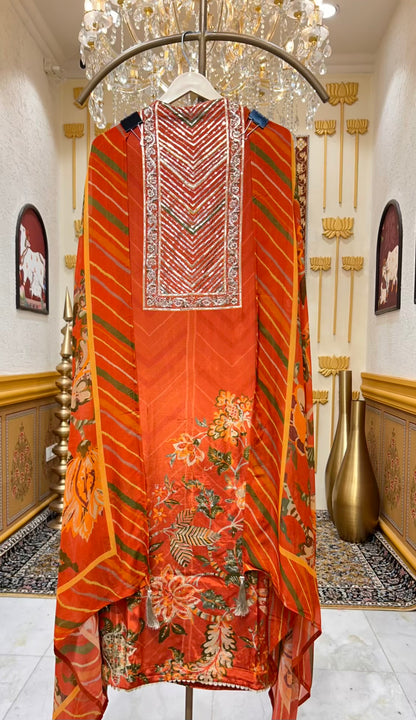 Mirvani Print Élan Suit (Rust)