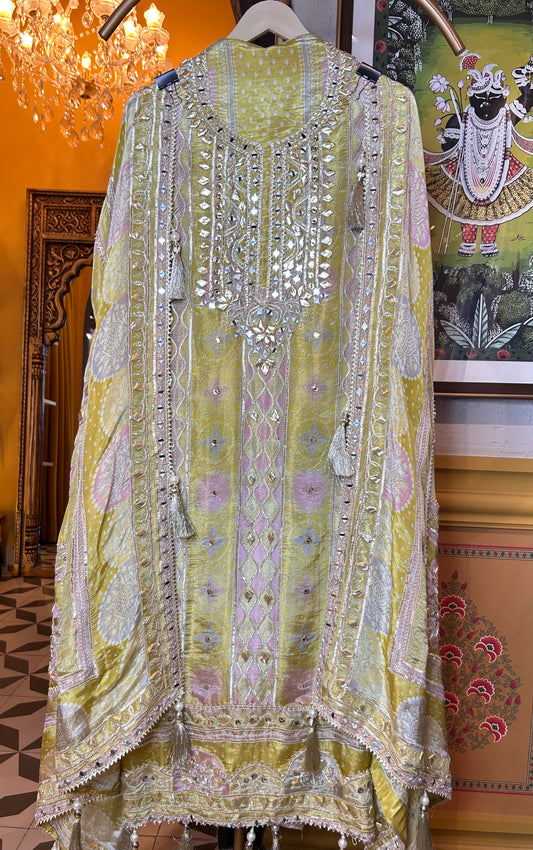 Raaya Tissue Organza Suit (Green)