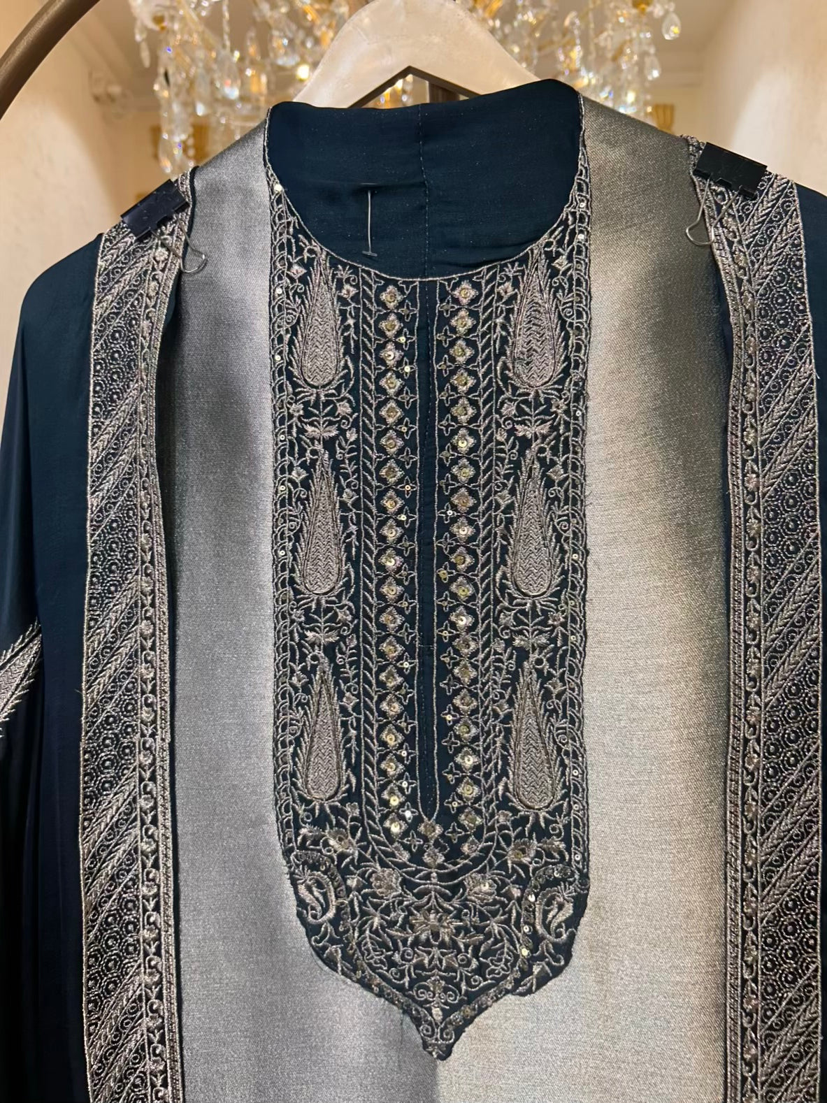 Aayra Zari Utsav Suit (Peacock Blue)