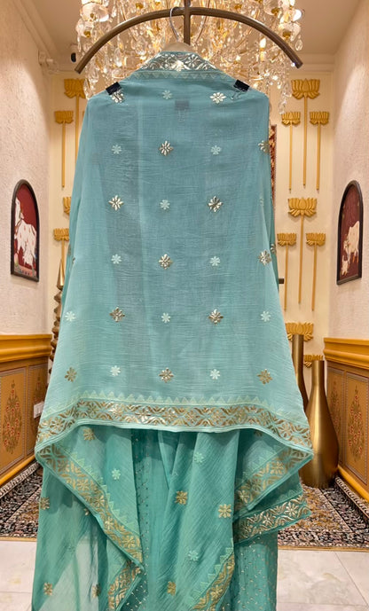 Zoraya Golden Zari Chanderi Suit