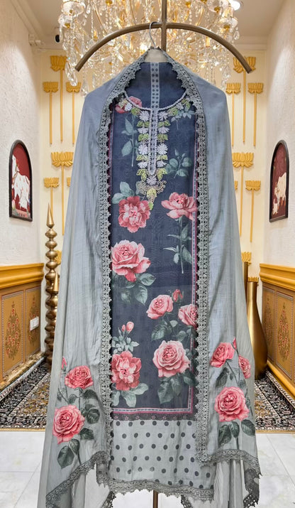 Zarelle Aaina Loom Chanderi Suit