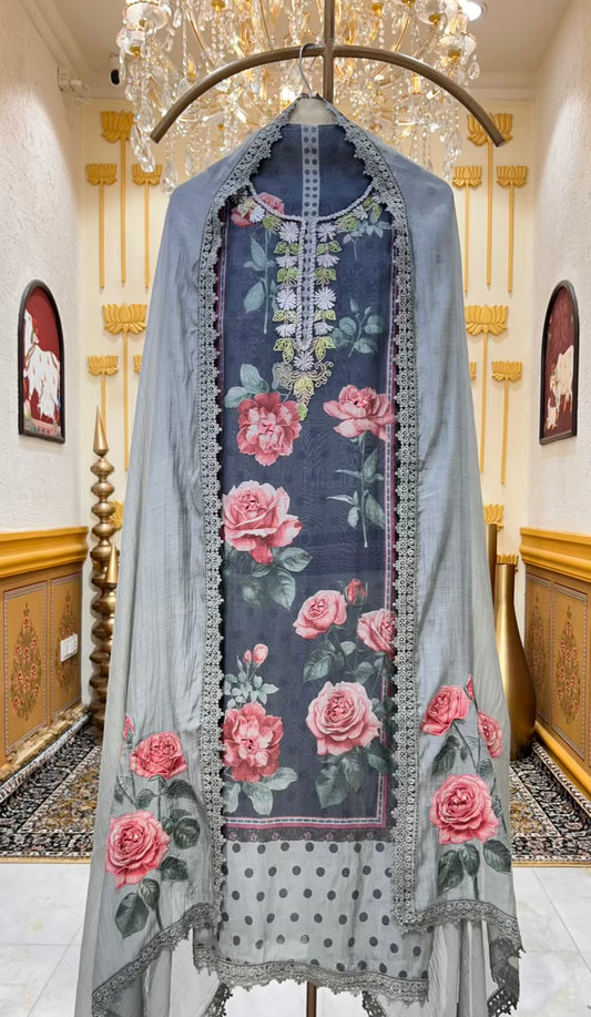 Zarelle Aaina Loom Chanderi Suit