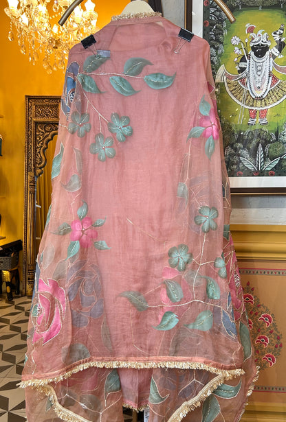 Gulrosh Organza Suit (Pink)