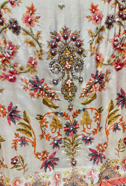 Zarmeen Silk Organza Suit