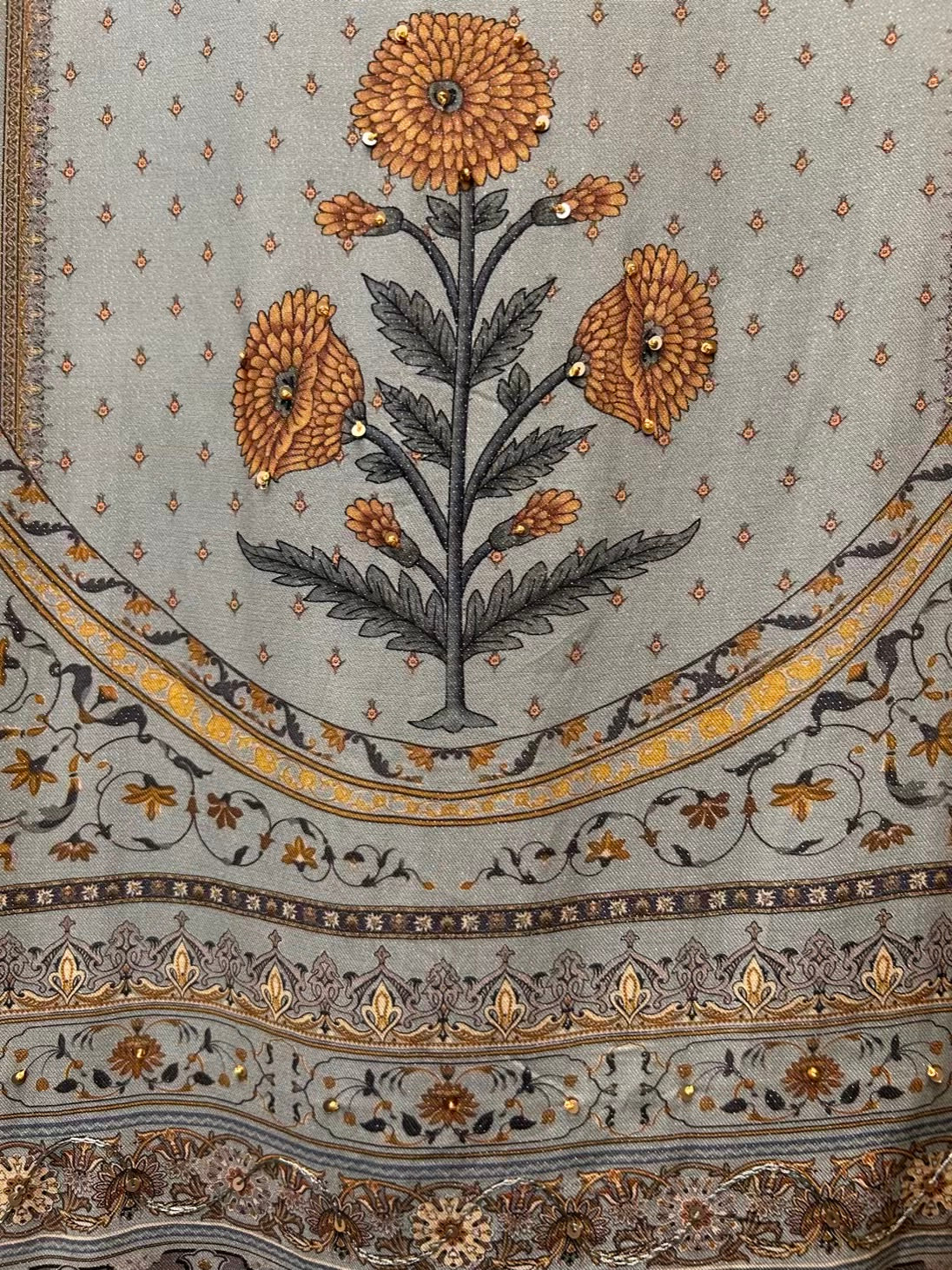 Zaybira Pashmina Suit (Blue)