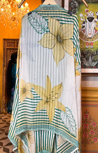 Ziyara Organza Suit (Green)