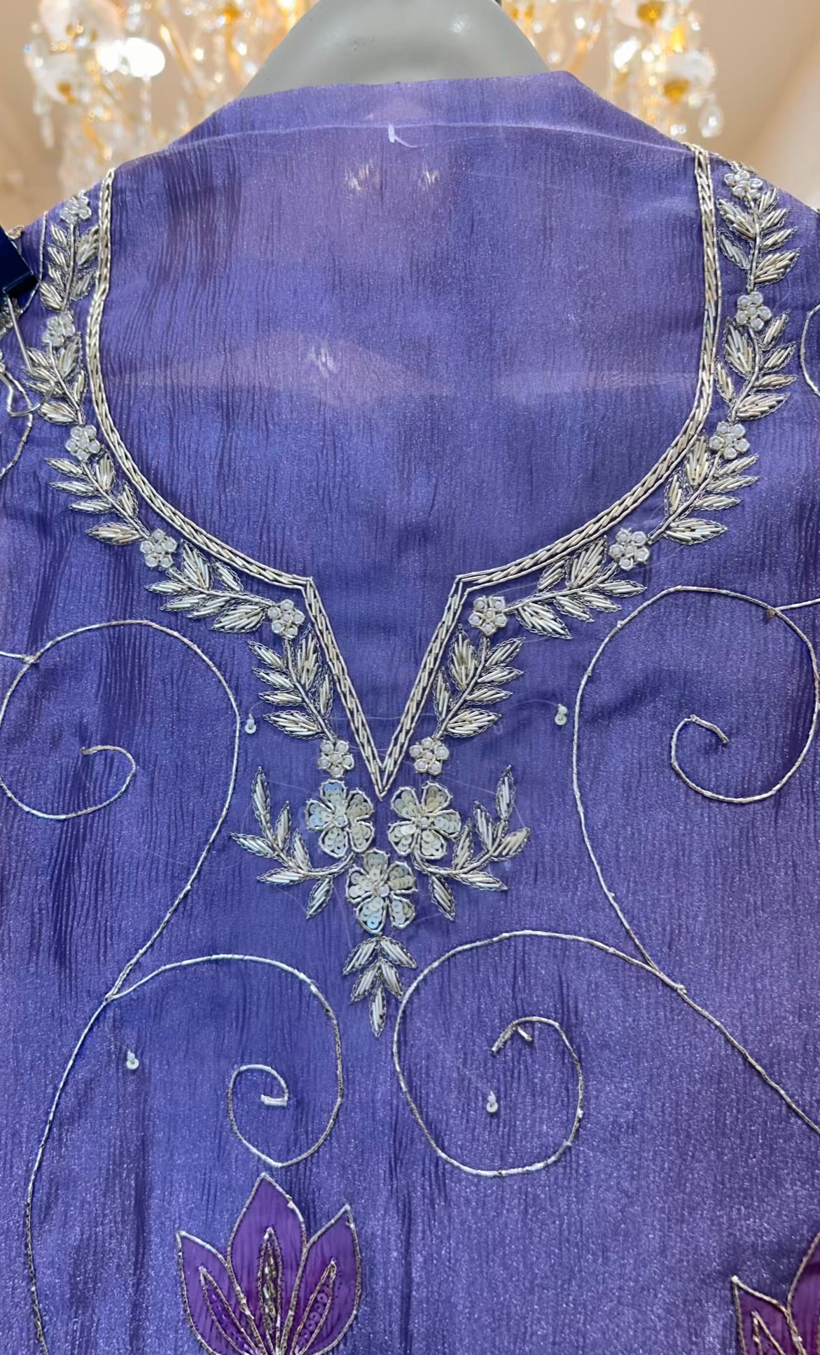 Sarvika Gota Jhalar Suit (Lavender)