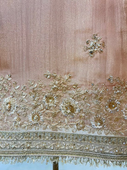Zarifa Kinari Veil Suit (Peach)