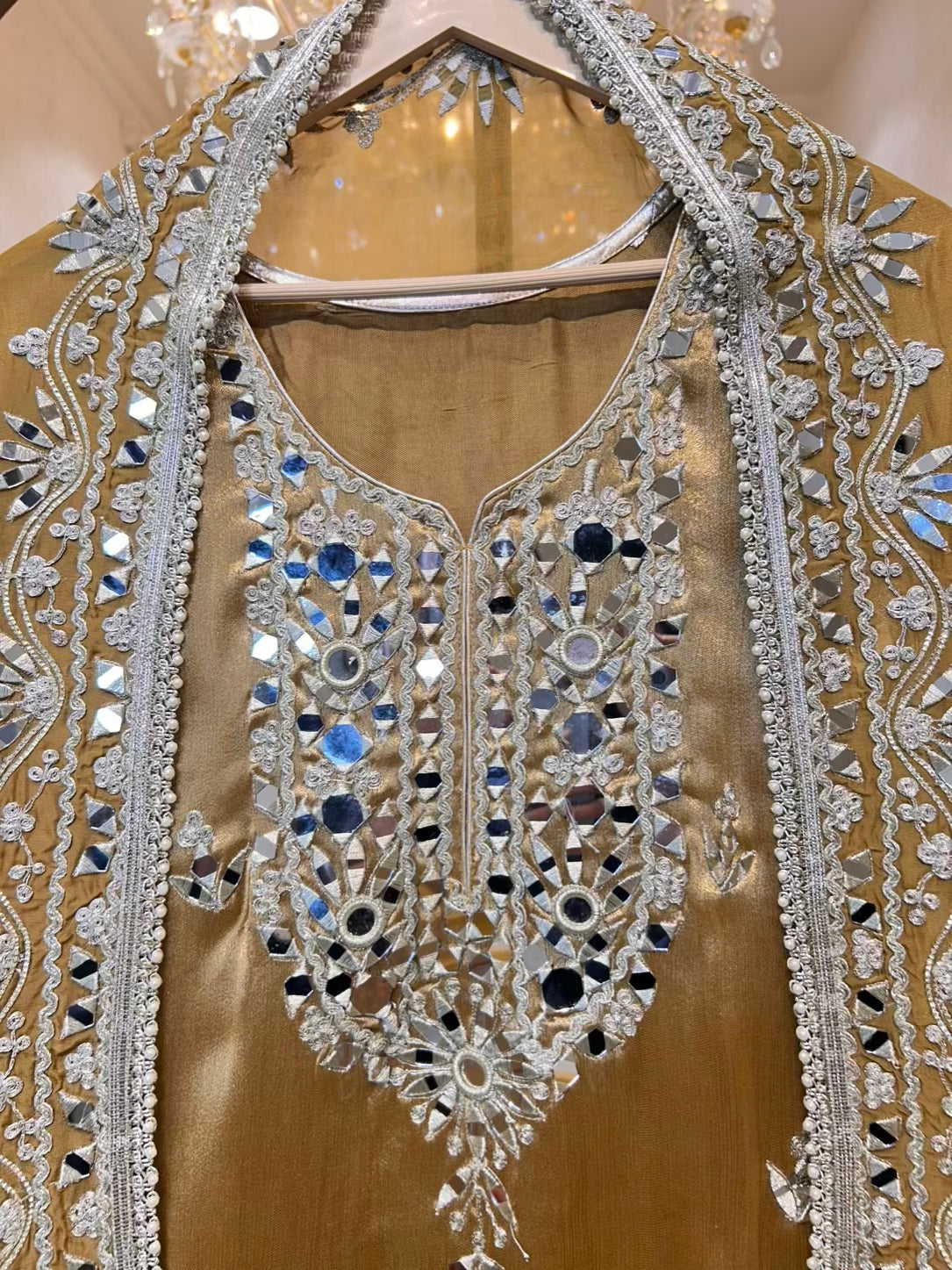 Afsara Aaina Gharara Luxe (Golden)